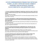 ATI RN COMPREHENSIVE PREDICTOR RETAKE 2019 150 CORRECT QUESTIONS & ANSWERS/A+ GRADE