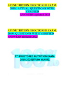 ATI NUTRITION PROCTORED EXAM 2023 QUESTIONS  WITH 100% CORRECT ANSWERS/A+ GRADE