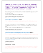 OB PEDS HESI EXIT EXAM 2024 / HESI OB PEDS EXIT  EXAM ACTUAL EXAM ACTUAL 100 QUESTIONS AND  CORRECT DETAILED ANSWERS WITH RATIONALES  (VERIFIED ANSWERS) |ALREADY GRADED A+