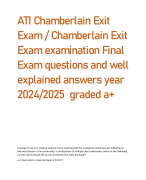 ATI Chamberlain Exit  Exam / Chamberlain Exit  Exam examination Final  Exam questions and well  expl