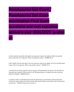 Term 3 Exit Exam / Term 3  Exit Exam Exam questions  and well explained answers  year 2024/2025 graded a+