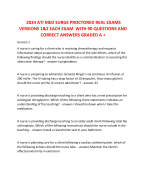 2024 ATI MED SURGE PROCTORED REAL EXAMS  VERSIONS 1&2 EACH EXAM  WITH 90 QUESTIONS AND CORRECT ANSWERS GRADED A +