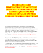 RN COMPREHENSIVE ONLINE  PRACTICE A QUESTIONS AND  CORRECT ANSWERS (VERIFIED  ANSWERS) 2024 GUARANTEED PASS