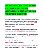 AANP FNP CERTIFICATION  LATEST REAL EXAM  QUESTIONS AND CORRECT  VERIFIED ANSWER