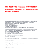 ATI MEDSURG wikkhum PROCTORED  Exam 2024 with correct questions and  verified answers