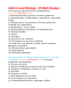 A+ Level AQA Biology questions and answers (100% correct well researched and detailed answers)