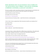 HESI OB PEDS EXIT EXAM NEWEST 2024 COMPLETE  110 QUESTIONS AND CORRECT DETAILED ANSWERS  (VERIFIED A
