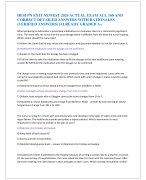 HESI PN EXIT NEWEST 2024 ACTUAL EXAM ALL 160 AND  CORRECT DETAILED ANSWERS WITH RATIONALES  (VERIFIED ANSWERS) |ALREADY GRADED A+  