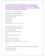ATI RN MED SURG PROCTORED EXAM 2023-2024  ACTUAL EXAM ALL 100 QUESTIONS AND CORRECT  DETAILED ANSWERS WITH RATIONALES (VERIFIED  ANSWERS) |ALREADY GRADED A+