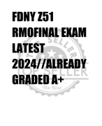 FDNY Z51  RMOFINAL EXAM  LATEST  2024//ALREADY  GRADED A+