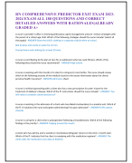 RN COMPREHENSIVE PREDICTOR EXIT EXAM 2023 2024 EXAM ALL 180 QUESTIONS AND CORRECT  DETAILED ANSWERS WITH RATIONALES|ALREADY  GRADED A+