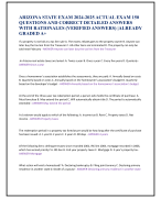 ARIZONA STATE EXAM 2024-2025 ACTUAL EXAM 150  QUESTIONS AND CORRECT DETAILED ANSWERS  WITH RATIONALES (VERIFIED ANSWERS) |ALREADY  GRADED A+