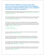 HESI PN EXIT VERSION 2 EXAM LATEST 2024  ACTUAL EXAM ALL 160 QUESTIONS AND CORRECT  DETAILED ANSWERS WITH RATIONALES (VERIFIED  ANSWERS) |ALREADY GRADED A+
