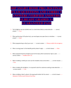 SHP SMART HOME PRO 2024 FINAL  EXAM QUESTIONS AND CORRECT  ANSWERS (VERIFIED ANSWERS)  ALREADY GRADED A+  GUARANTEED PASS