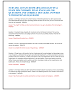 NURS 6521 ADVANCED PHARMACOLOGYFINAL  EXAM 2024/ NURS6521 FINAL EXAM |ALL 200  QUESTIONS AND CORRECT DETAILED ANSWERS  WITH RATIONALES|AGRADE  