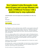 New Updated Ariela Hernandez Acute  onset dyspnea and syncope iHuman case  study (4 Different Versions) with a  detailed step by step explanation