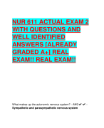 NUR 611 ACTUAL EXAM 2  WITH QUESTIONS AND  WELL IDENTIFIED  ANSWERS [ALREADY  GRADED A+] REAL  EXAM!! REAL EXAM!!