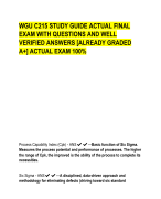 WGU C215 STUDY GUIDE ACTUAL FINAL  EXAM WITH QUESTIONS AND WELL  VERIFIED ANSWERS [ALREADY GRADED  A+] ACTUAL EXAM 100%