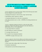 ATI FUNDAMENTALS PROCTORED EXAM WITH 200+ QUESTIONS & CORRECT ANSWERS  LATEST 2024 EXAM
