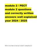 module 2 / PECT  module 2 questions  and correctly written  answers well explained  year 2024 / 2025