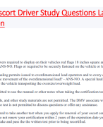 NYS Escort Driver Study Questions Latest  Version