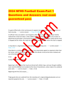 2024 NFHS Football Exam-Part 1  Questions and Answers real exam  guaranteed pass