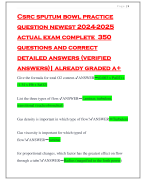 Csrc sputum bowl practice question newest 2024-2025 actual exam complete 350 questions and correct detailed answers (verified answers)| already graded a+