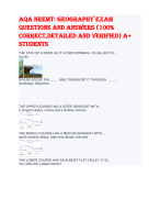 Aqa NREMT: geography exam questions and answers (100% correct,detailed and verified) A+ students