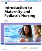 INTRODUCTION TO MATERNITY AND PEDIATRIC NURSING 8TH EDITION LEIFER ALL CHAPTERS