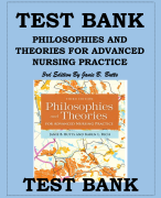 Test Bank For Philosophies and Theories for Advanced Nursing Practice 3rd Edition All Chapters (1-26) | A+ ULTIMATE GUIDE