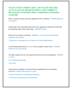 TEXAS STATE MORTUARY LAW EXAM 2023-2024  ACTUAL EXAM 200 QUESTIONS AND CORRECT  DETAILED ANSWERS (100% VERIFIED ANSWERS)  |AGRADE