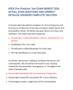 APEA Pre-Predictor Test EXAM NEWEST 2024 ACTUAL EXAM QUESTIONS AND CORRECT   DETAILED ANSWERS COMPLETE SOLUTION  