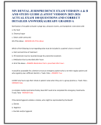 MN DENTAL JURISPRUDENCE EXAM VERSION A & B  AND STUDY GUIDE (LATEST VERSION 2023-2024  ACTUAL EXAM 100 QUESTIONS AND CORRECT  DETAILED ANSWERS|ALREADY GRADED A