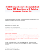  HESI Comprehensive Complete Exit Exam. 130 Questions with Detailed Answers Graded A+.