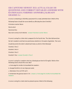 OB CAPSTONE NEWEST 2024 ACTUAL EXAM 100  QUESTIONS AND CORRECT DETAILED ANSWERS WITH  RATIONALES (VE