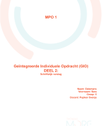 MPO 1, GIO deel 2