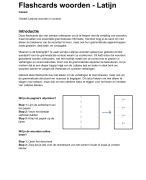 Flashcards Latijn - Leer woorden met bijbehorende stam of geslacht