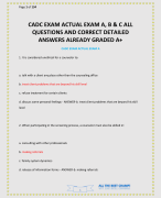 CADC EXAM ACTUAL EXAM A, B & C ALL QUESTIONS AND CORRECT DETAILED ANSWERS ALREADY GRADED A+