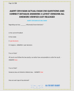 AAERT CER EXAM ACTUAL EXAM 250 QUESTIONS AND CORRECT DETAILED ANSWERD 2 LATEST VERSIONS ALL ANSWERS VERIFIED JUST RELEASED