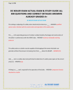 DC BOILER EXAM ACTUAL EXAM & STUDY GUIDE ALL 300 QUESTIONS AND CORRECT DETAILED ANSWERS ALREADY GRADED A+