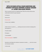 NFPA 99 EXAM ACTUAL EXAM QUESTIONS AND CORRECT DETAILED ANSWERS ALREADY GRADED A+ LATEST 2024-2025 UPDATE