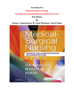 Test Bank For Medical-Surgical Nursing  Concepts for Interprofessional Collaborative Care  9th Edition By Donna D. Ignatavicius, M. Linda Workman, Cherie Rebar |All Chapters, Complete Q & A, Latest 2024|