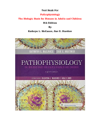 Test Bank For Pathophysiology  The Biologic Basis for Disease in Adults and Children  8th Edition By Kathryn L. McCance, Sue E. Huether |All Chapters, Complete Q & A, Latest 2024|
