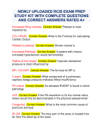 NEWLY UPLOADED RCIS EXAM PREP STUDY KIT WITH COMPLETE QUESTIONS AND CORRECT ANSWERS RATED A+