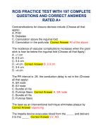 RCIS PRACTICE TEST WITH 197 COMPLETE  QUESTIONS AND CORRECT ANSWERS  RATED A+