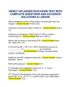 NEWLY UPLOADED RCIS EXAM TEST WITH  COMPLETE QUESTIONS AND ACCURATE  SOLUTIONS A+ GRADE