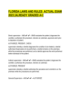 FLORIDA LAWS AND RULES ACTUAL EXAM  2023 [ALREADY GRADED A+]