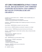 ATI CMS FUNDAMENTALS PROCTORED EXAM 2024 QUESTIONS AND VERIFIED  ANSWERS QUESTIONS AND CORRECT  DETAILED ANSWERS|ALREADY  GRADED A