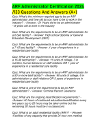 ARF Administrator Certification 2024 /133 Questions And Answers (A+)