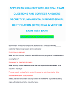 SFPC EXAM 2024-2025 WITH 400 REAL EXAM QUESTIONS AND CORRECT ANSWERS SECURITY FUNDAMENTALS PROFESSIONAL CERTIFICATION (SFPC) REAL & VERIFIED EXAM TEST BANK (GRADED A+BRAND NEW!!)